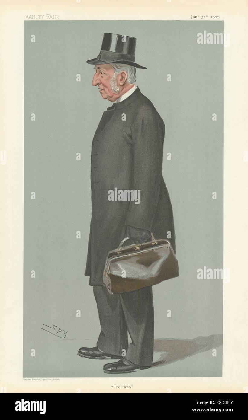 IL CARTONE ANIMATO SPIA VANITY FAIR James John Hornby, Provost di Eton "The Head" 1901 Foto Stock