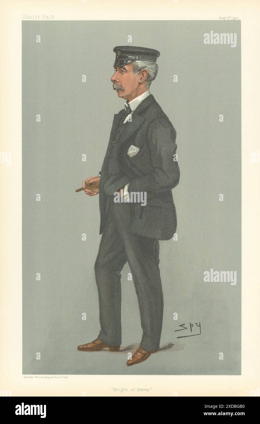 IL CARTONE ANIMATO SPIA VANITY FAIR Morris Fitzgerald "il cavaliere di Kerry". Yachting 1901 Foto Stock