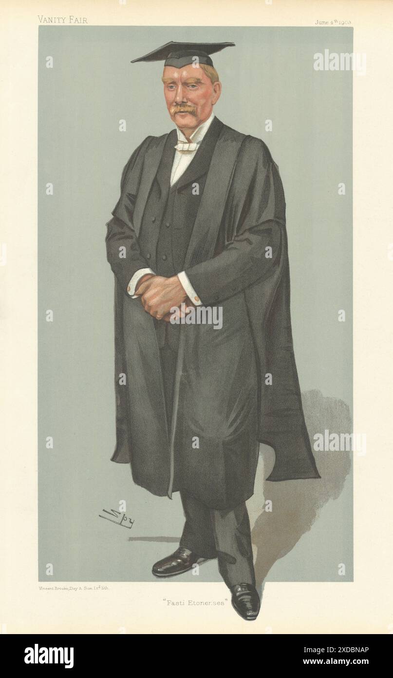 CARTONE ANIMATO SPIA VANITY FAIR ARTHUR CHRISTOPHER (A.C.) Benson 'Fasti Etonenses' 1903 Foto Stock