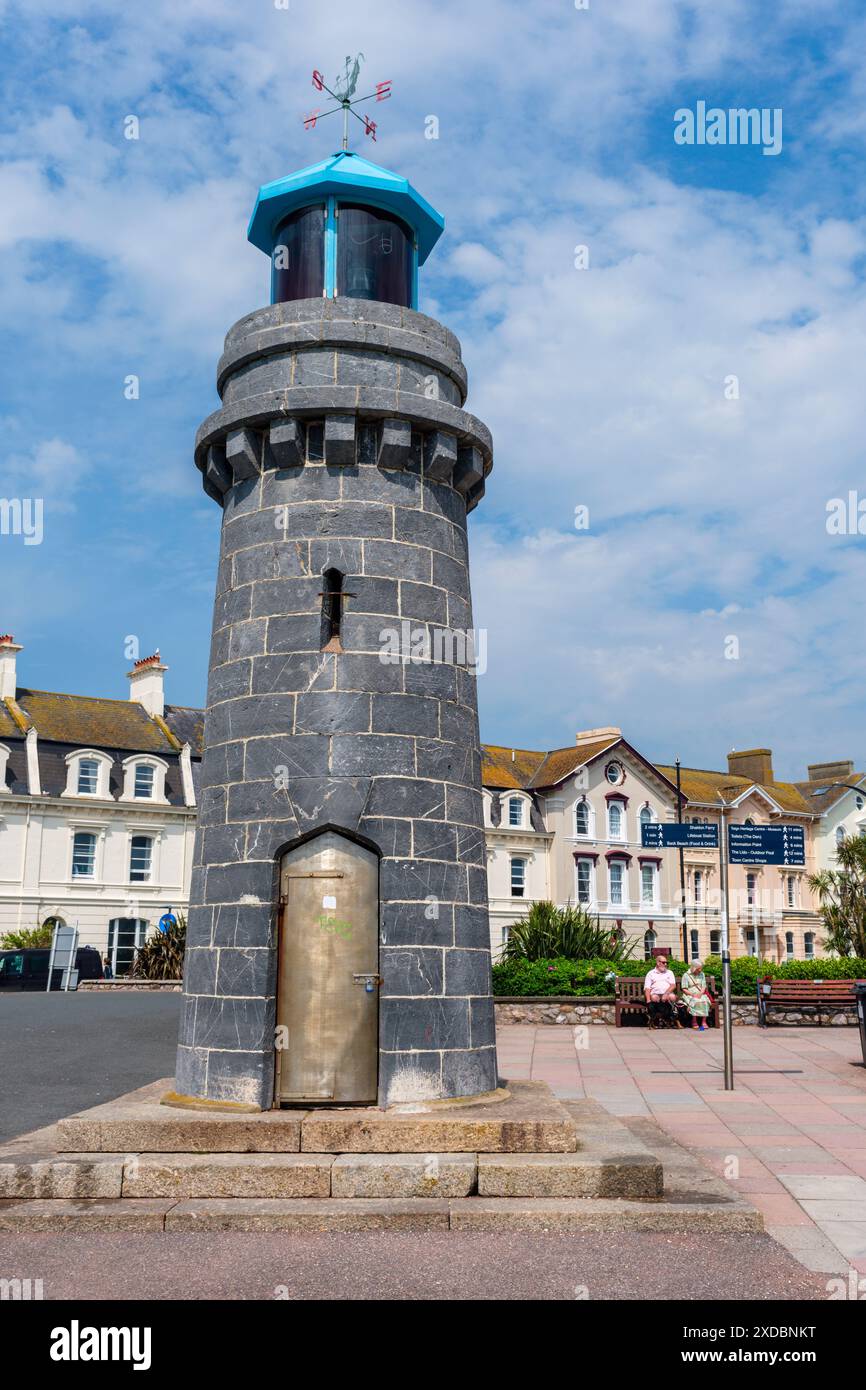 Teignmouth Lighhouse, The Promenade, Teignmouth, Devon Foto Stock