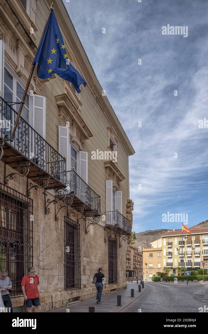 Sede del Municipio di Honor., palazzo del Marchese di Arneva nel centro storico della città di Orihuela, stile barocco, XVIII secolo, Spagna Foto Stock