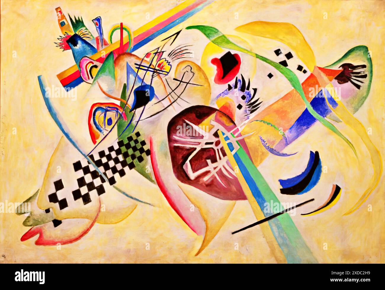 Composizione (No. 224) 1920 (dipinto) dell'artista Kandinsky, Wassily (1866-1944) Russo. Illustrazione Vettoriale