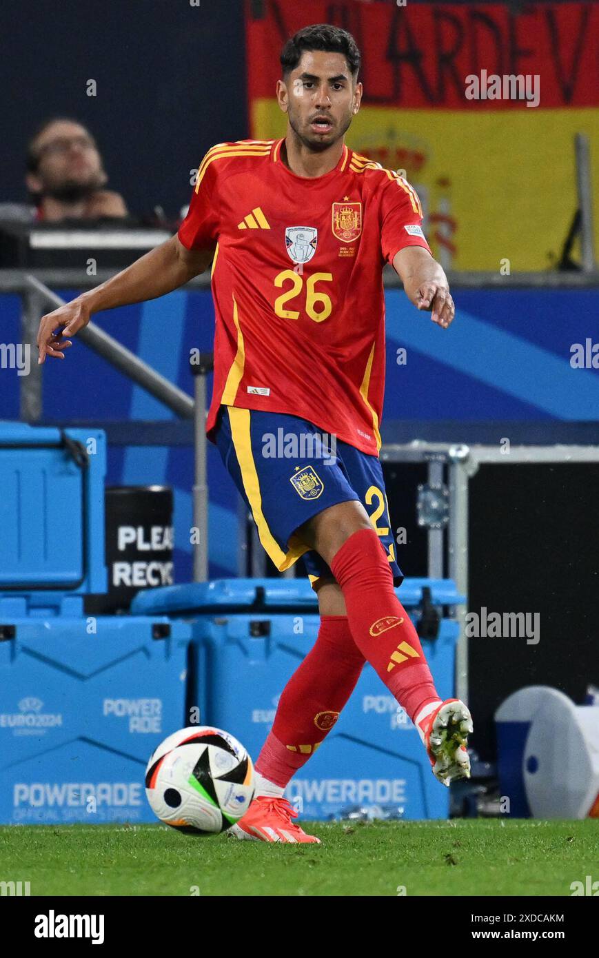 Ayoze Perez (26) di Spagna nella foto di una partita di calcio tra le squadre nazionali di Spagna e Italia nella seconda giornata del gruppo B nella fase a gironi del torneo UEFA Euro 2024 , venerdì 20 giugno 2024 a Gelsenkirchen , Germania . FOTO SPORTPIX | David Catry Foto Stock