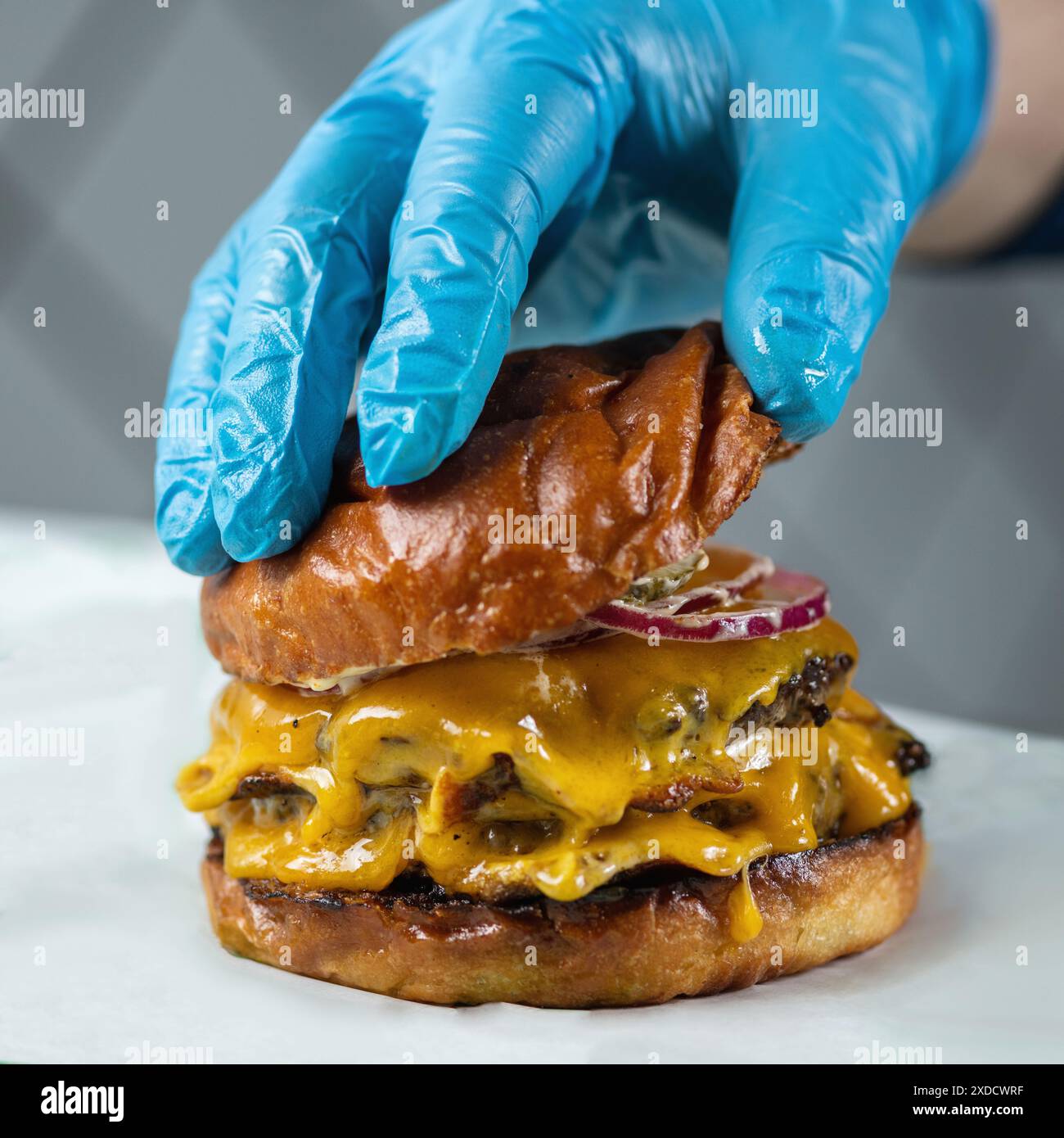 Cheeseburger. Foto Stock