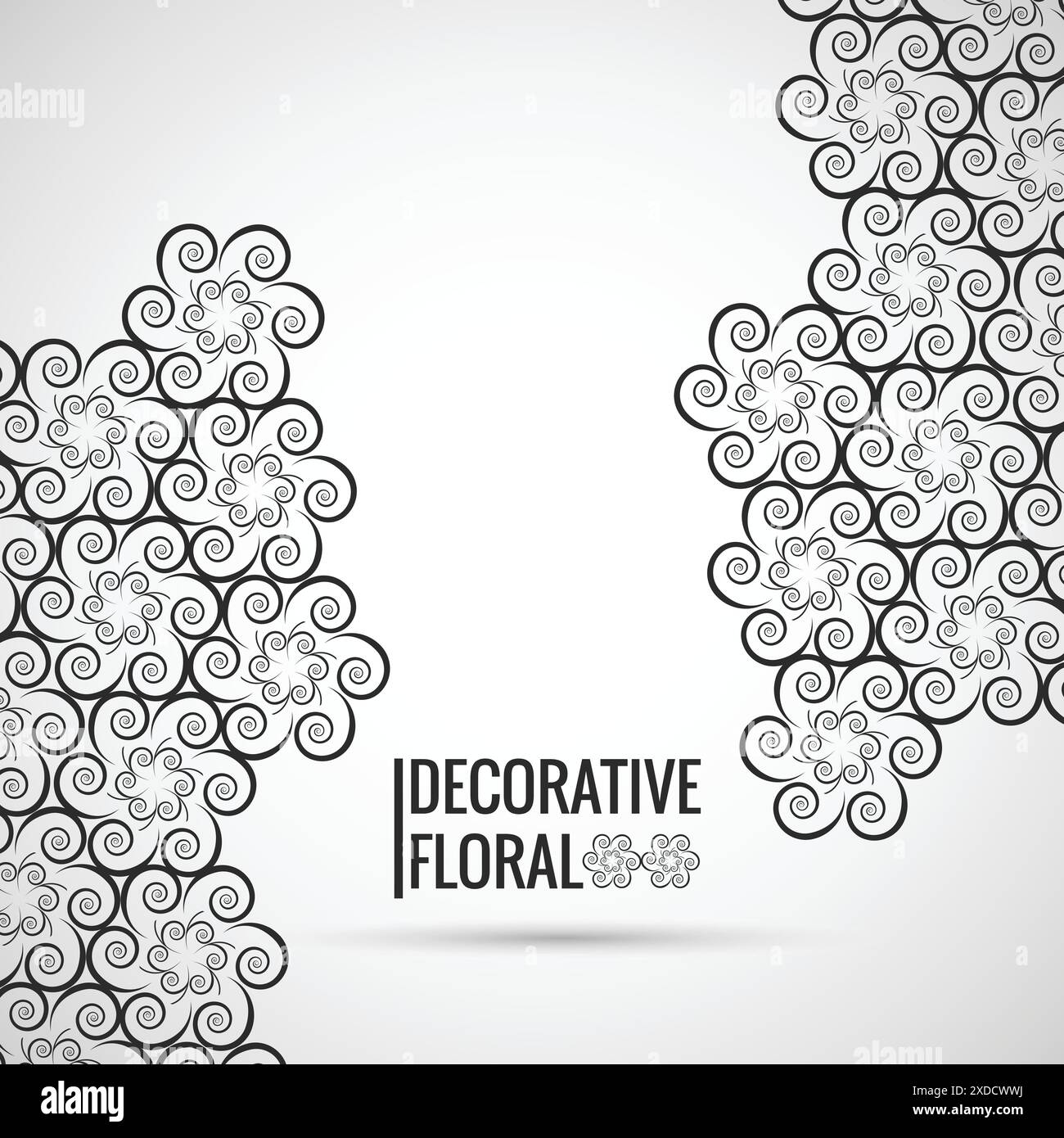 illustrazione decorativa del design vettoriale dello sfondo floreale Illustrazione Vettoriale