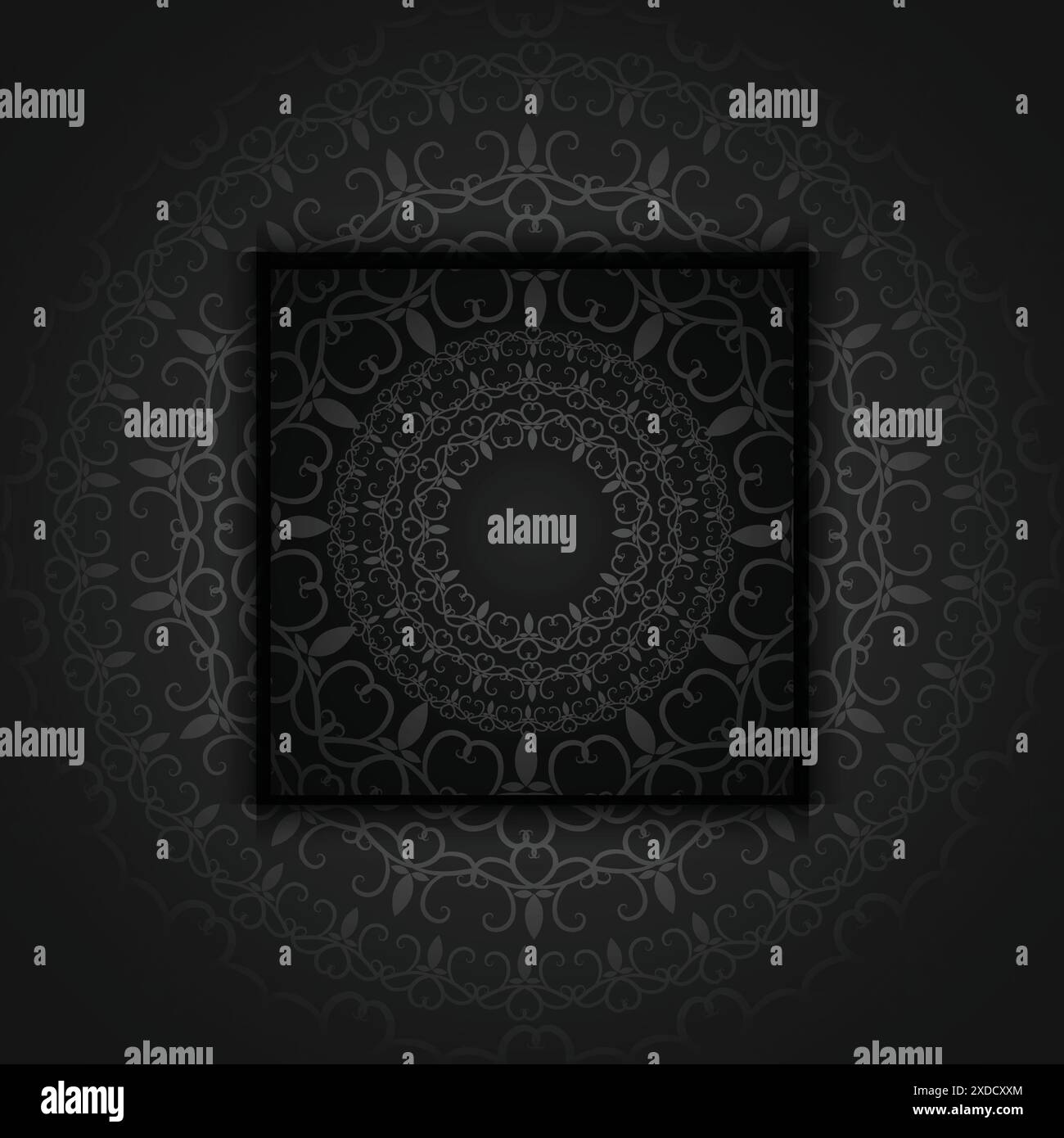 illustrazione del design vettoriale di sfondo floreale scuro Illustrazione Vettoriale