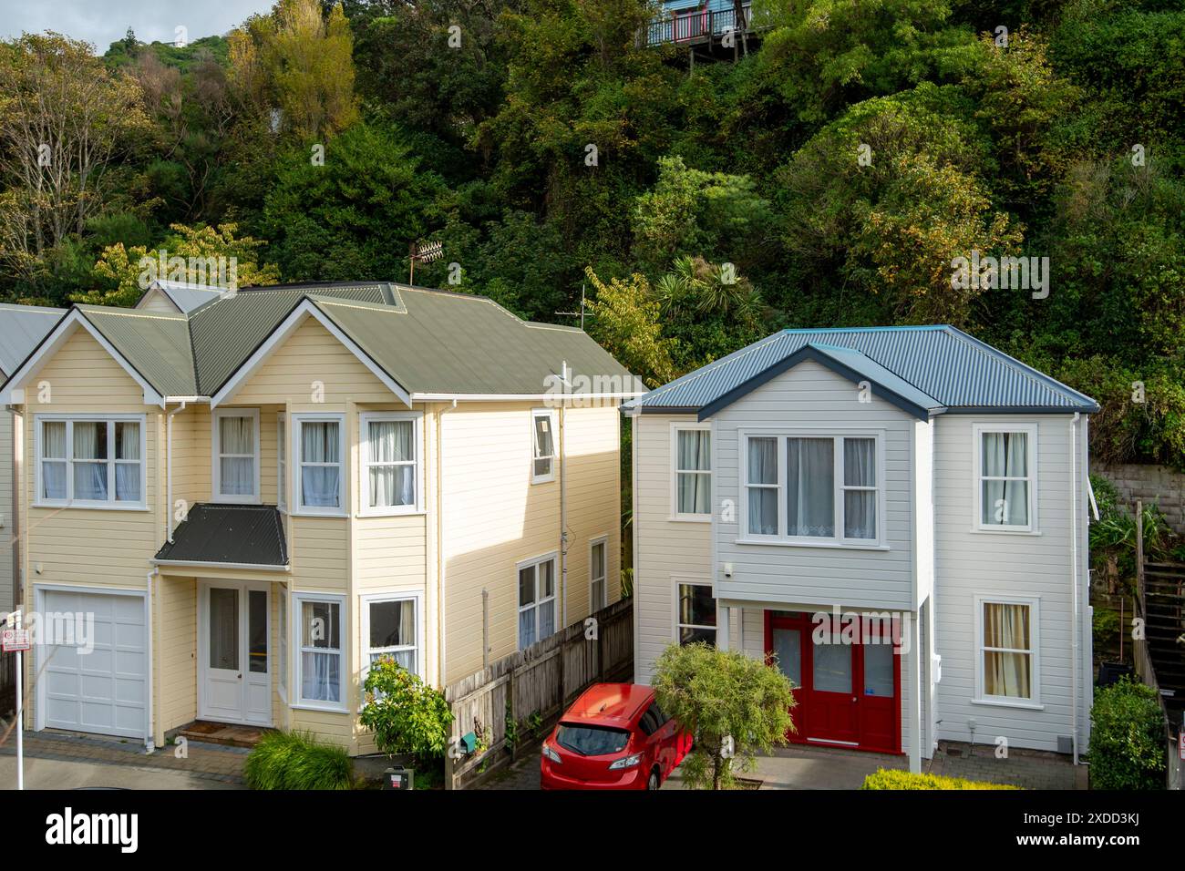 Case residenziali a Wellington - nuova Zelanda Foto Stock