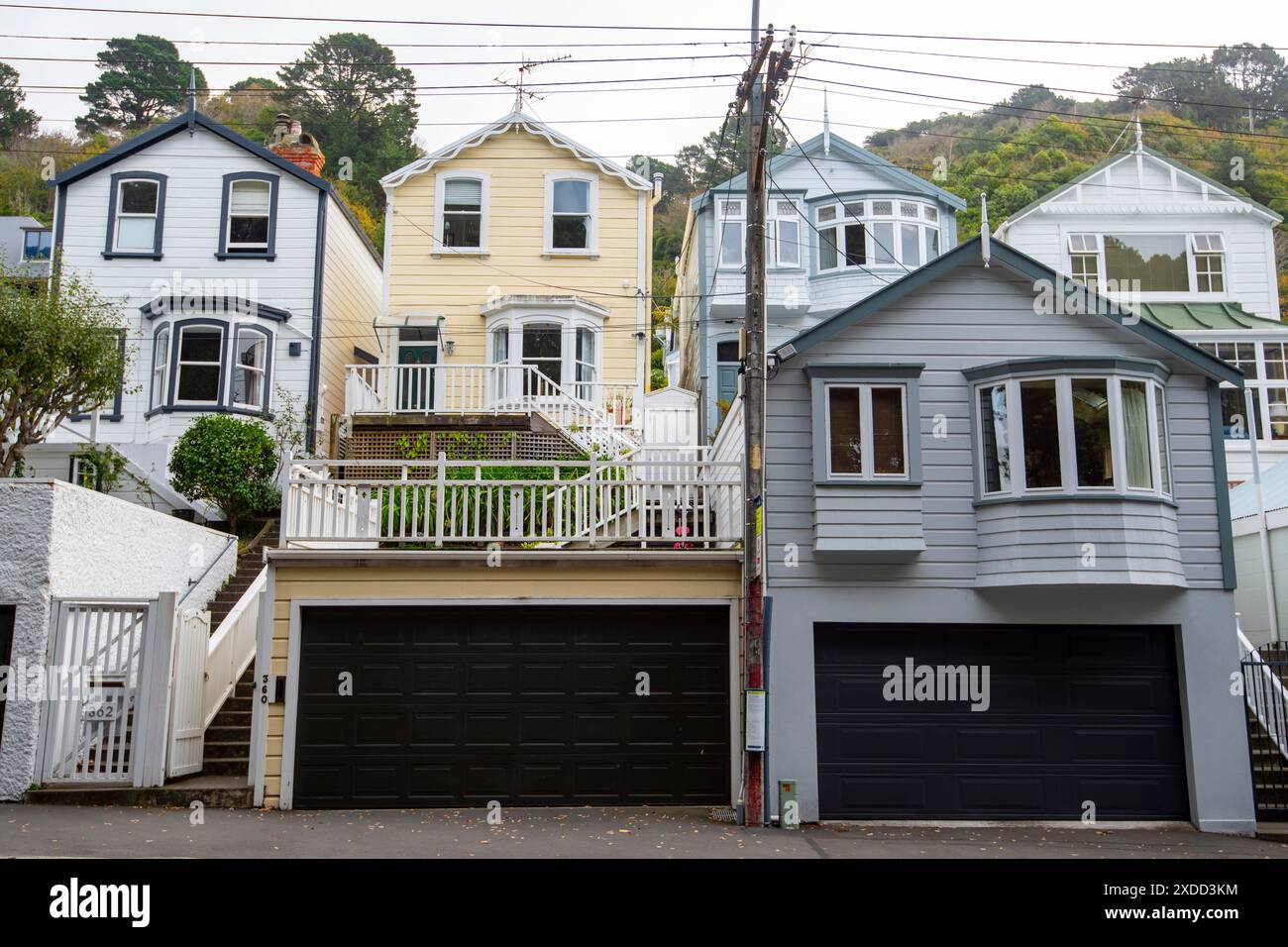 Case residenziali a Wellington - nuova Zelanda Foto Stock