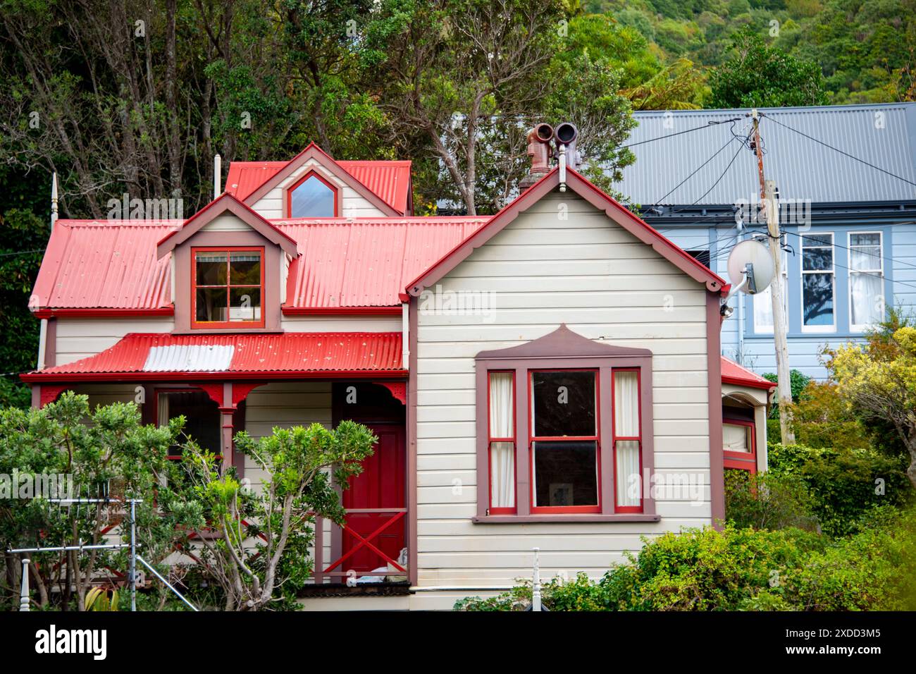 Case residenziali a Wellington - nuova Zelanda Foto Stock