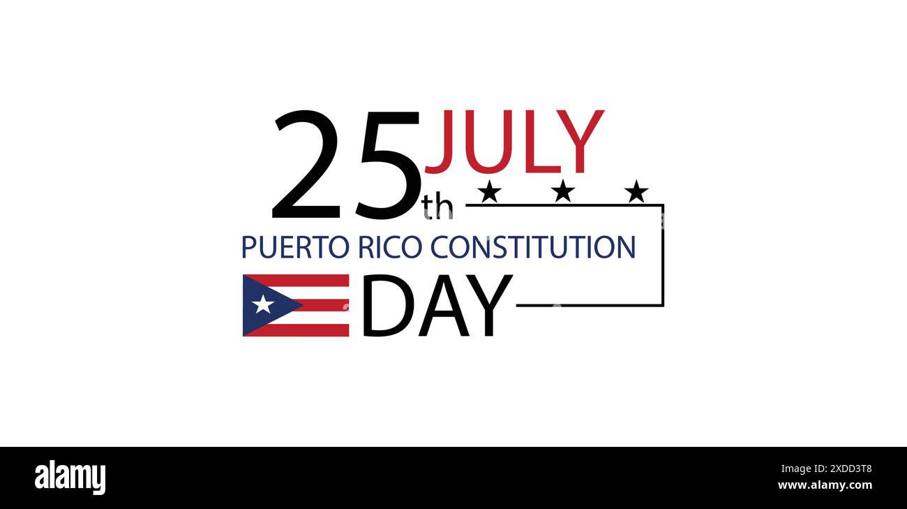 Puerto Rico Constitution Day Un giorno di celebrazione e riflessione il 25 luglio Illustrazione Vettoriale