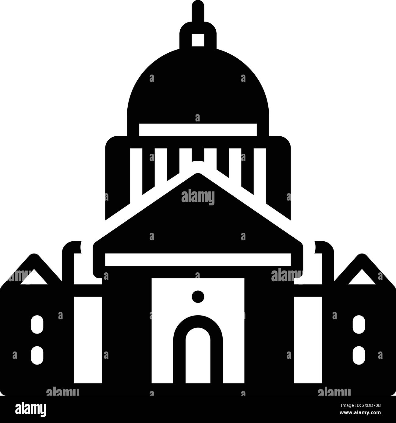 Icona per federale, edificio Illustrazione Vettoriale