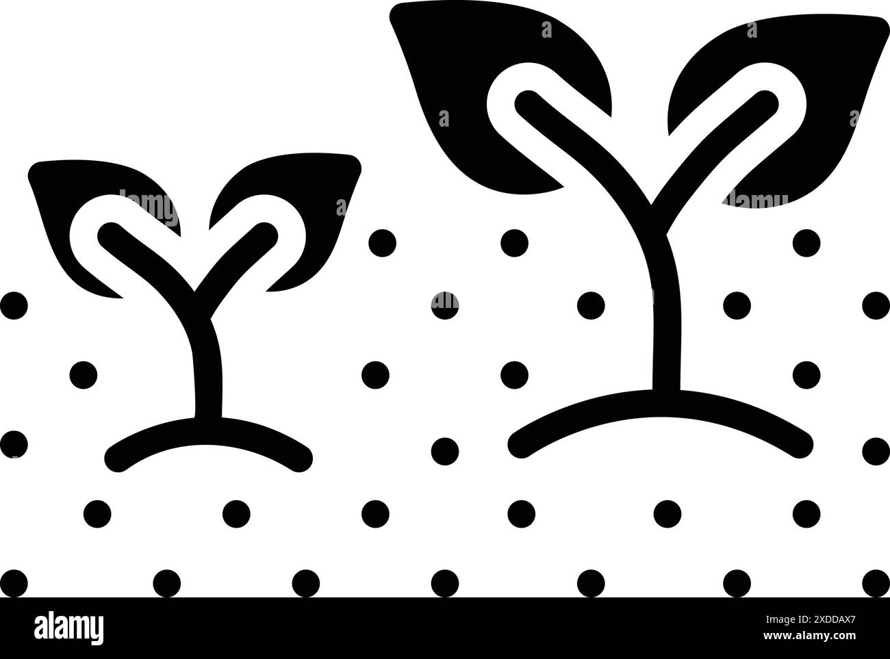 Icona per crescere, pianta Illustrazione Vettoriale