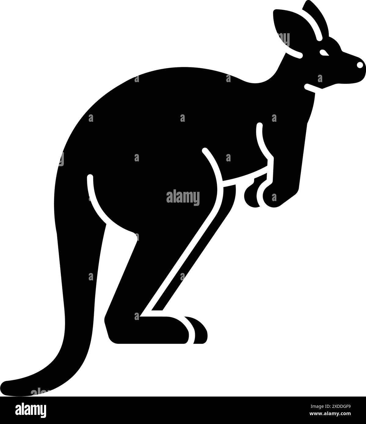 Icona per canguro, australia Illustrazione Vettoriale