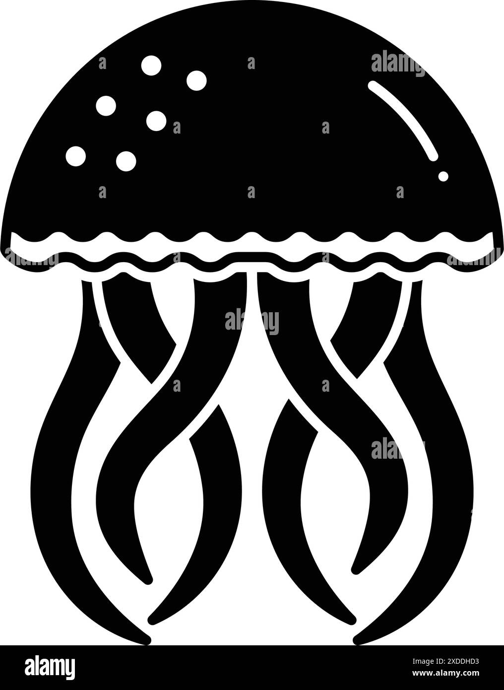 Icona per meduse, meduse Illustrazione Vettoriale