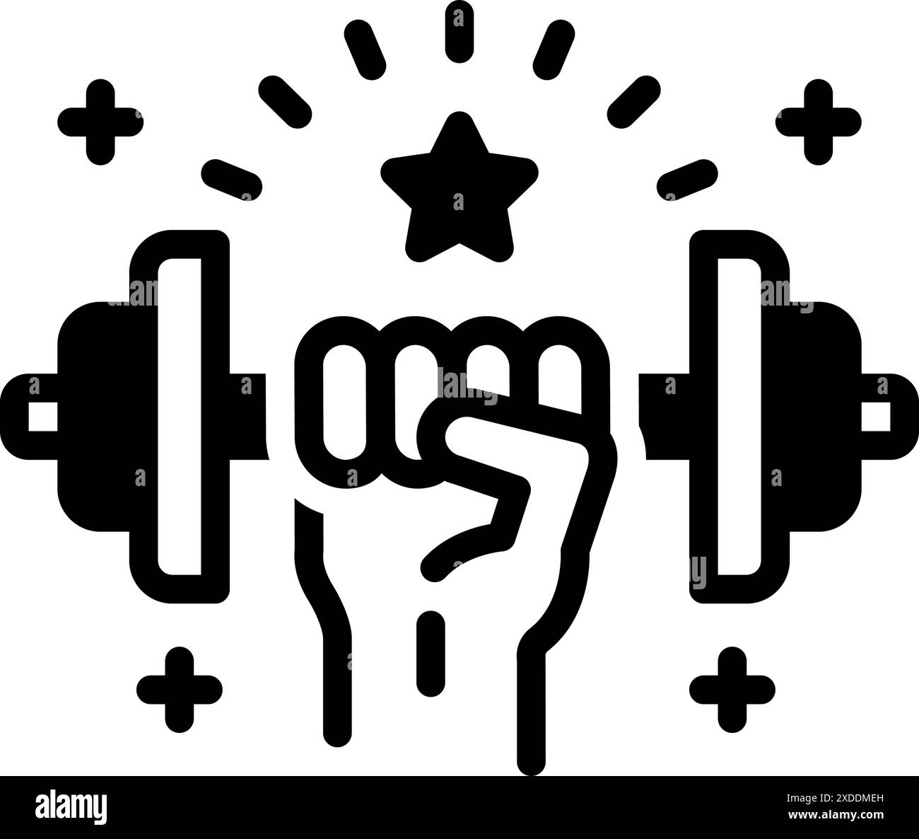 Simbolo di forza fisica Foto e Immagini Stock in Bianco e Nero - Alamy
