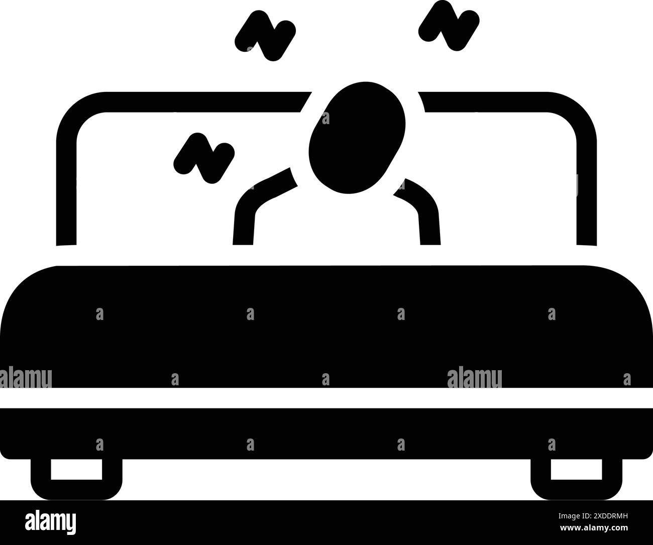 Icona per addormentarsi, dormiente Illustrazione Vettoriale