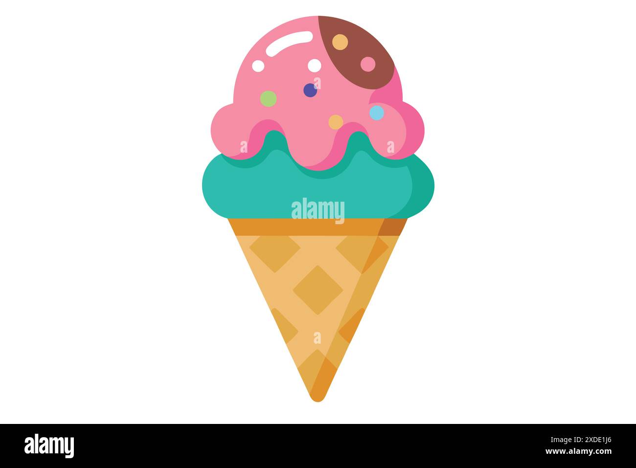 Il Vector del gelato e l'illustrazione del colore Illustrazione Vettoriale