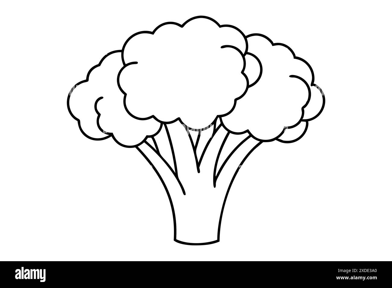 Grafica e illustrazione della linea di broccoli Vector Illustrazione Vettoriale