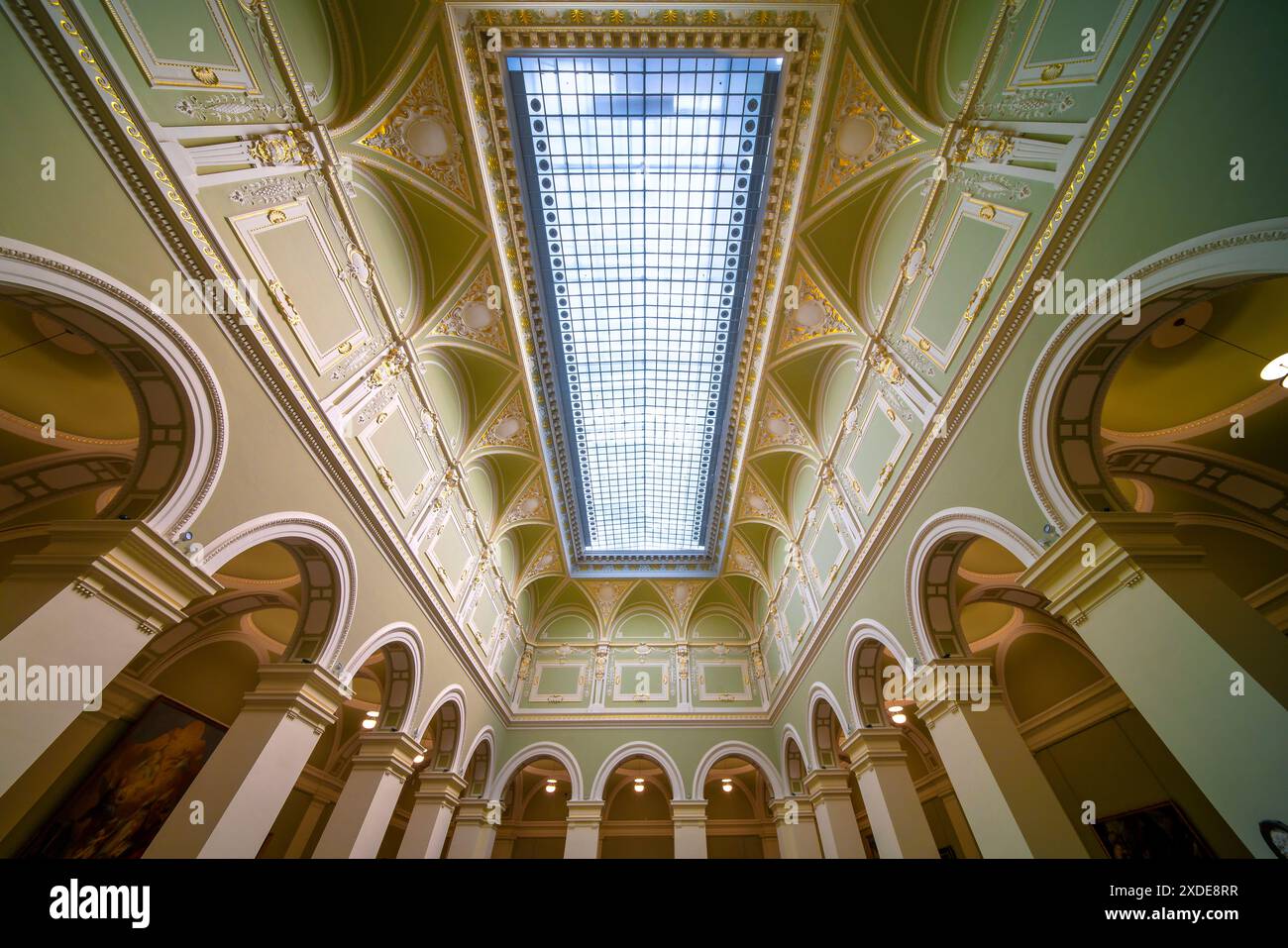 Budapest, Ungheria - 05.20.2024. Budapest, Ungheria. Il Museo delle Belle Arti Foto degli interni sulle mostre del museo. Foto Stock