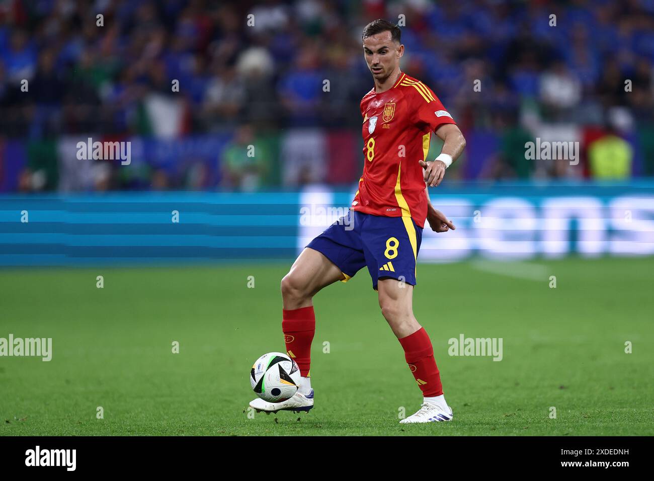 Fabian Ruiz di Spagna in azione durante la partita di calcio UEFA Euro 2024 di gruppo B tra Spagna e Italia all'Arena AufSchalke il 20 giugno 2024 a Gelsenkirchen, Germania. Foto Stock