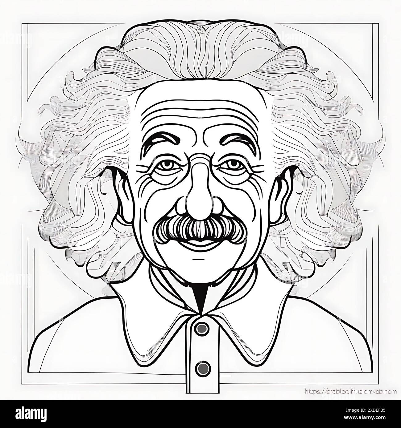 Albert Einstein ritratto artistico creativo Foto Stock