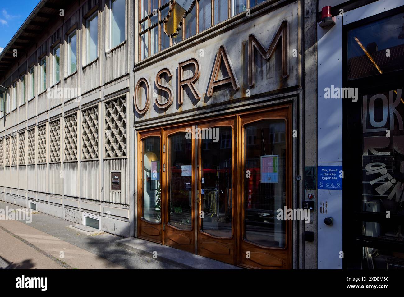 Osramhuset (Osram casa), progettati da Karl Weidemann Petersen (1953); Valhalsgade, Copenhagen, Danimarca Foto Stock