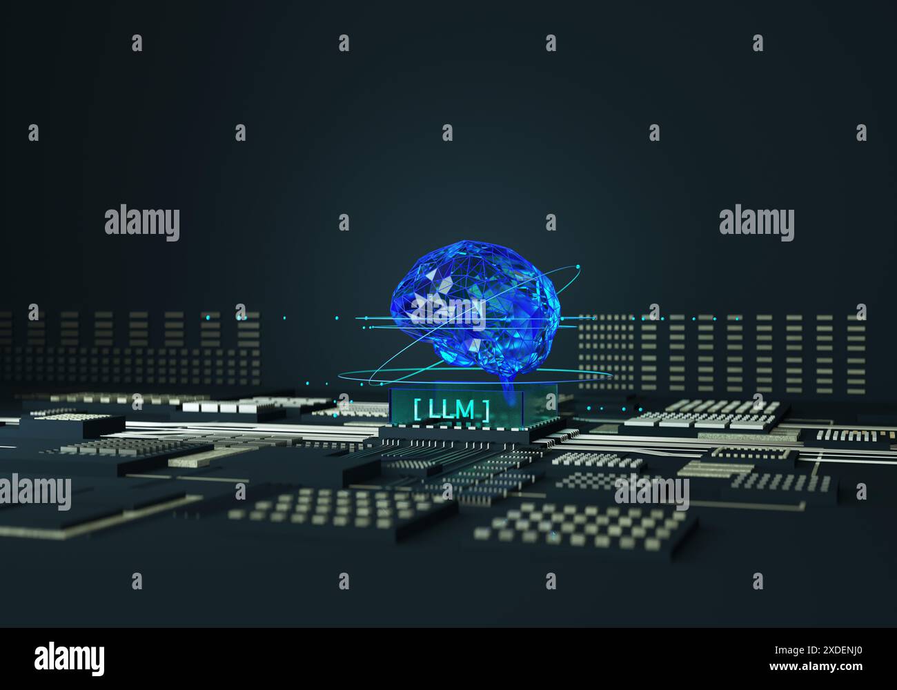 Intelligenza artificiale, data mining, deep learning. Innovazione tecnologica informatica futuristica. INTELLIGENZA ARTIFICIALE, modello linguistico di grandi dimensioni, LLM Foto Stock