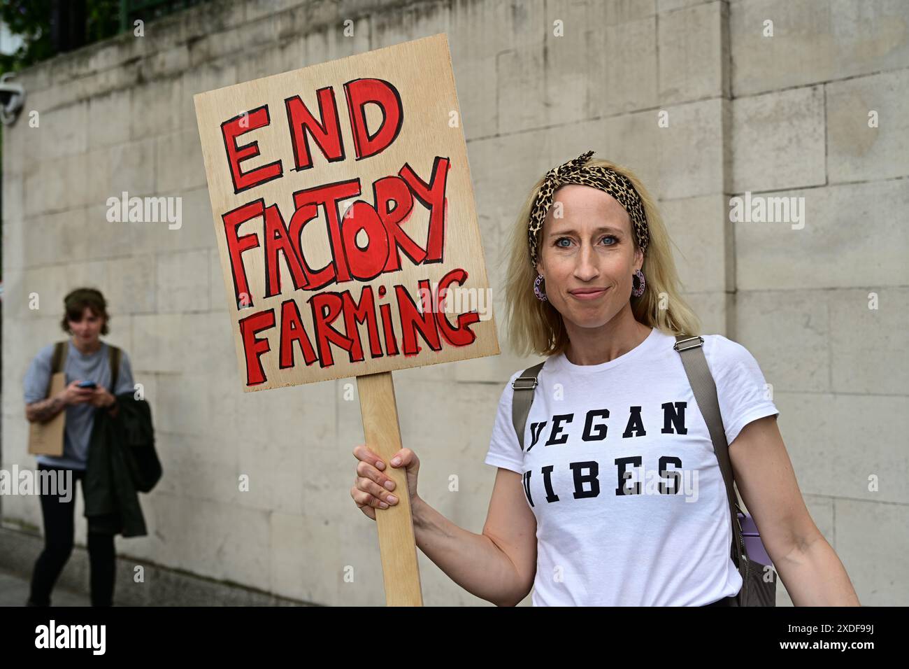 LONDRA, REGNO UNITO. 22 giugno 2024. Restaurare la natura ora: Siamo la marcia degli elettori climatici - il più grande danno alla natura è causato da guerre, invasioni, e dalla distruzione deliberata del pianeta, non dal cambiamento climatico, quindi ripristinare la natura immediatamente. A Londra, Regno Unito credito: Vedi li/Picture Capital/Alamy Live News Foto Stock