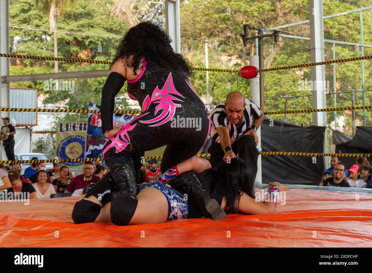 Zona rurale per eventi di wrestling messicano Lucha Libre Foto Stock