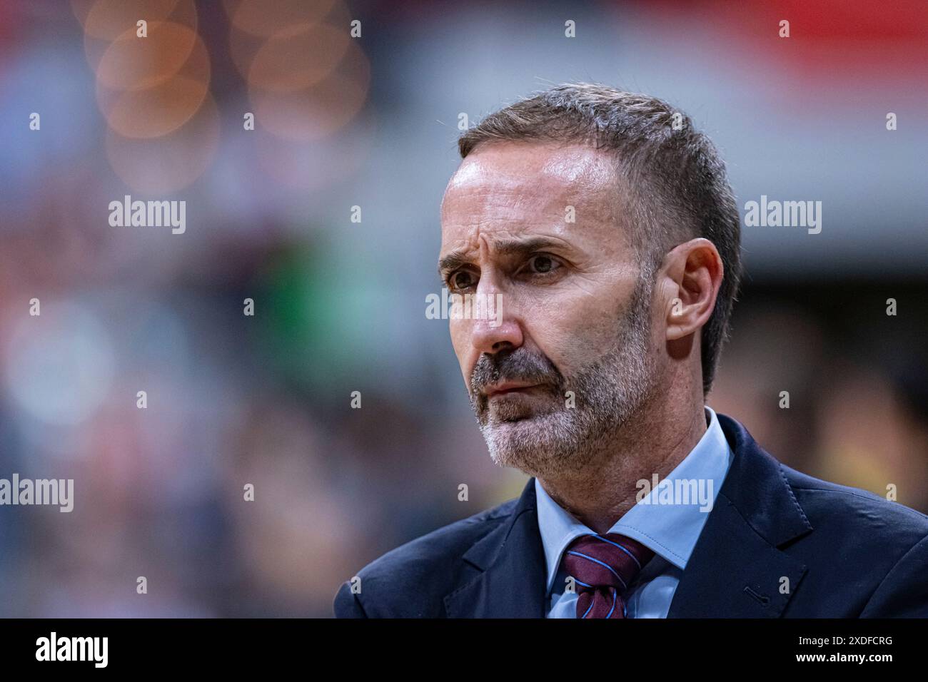 Murcia, Spagna. 12 giugno 2024. Basketball Spanish League tra UCAM CB e Real Madrid, terza partita per il titolo, al Palacio de los deport Foto Stock