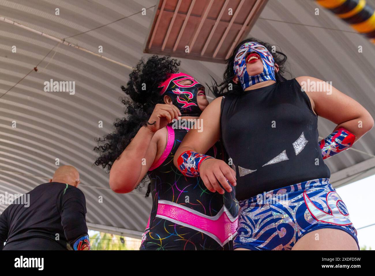 Zona rurale per eventi di wrestling messicano Lucha Libre Foto Stock