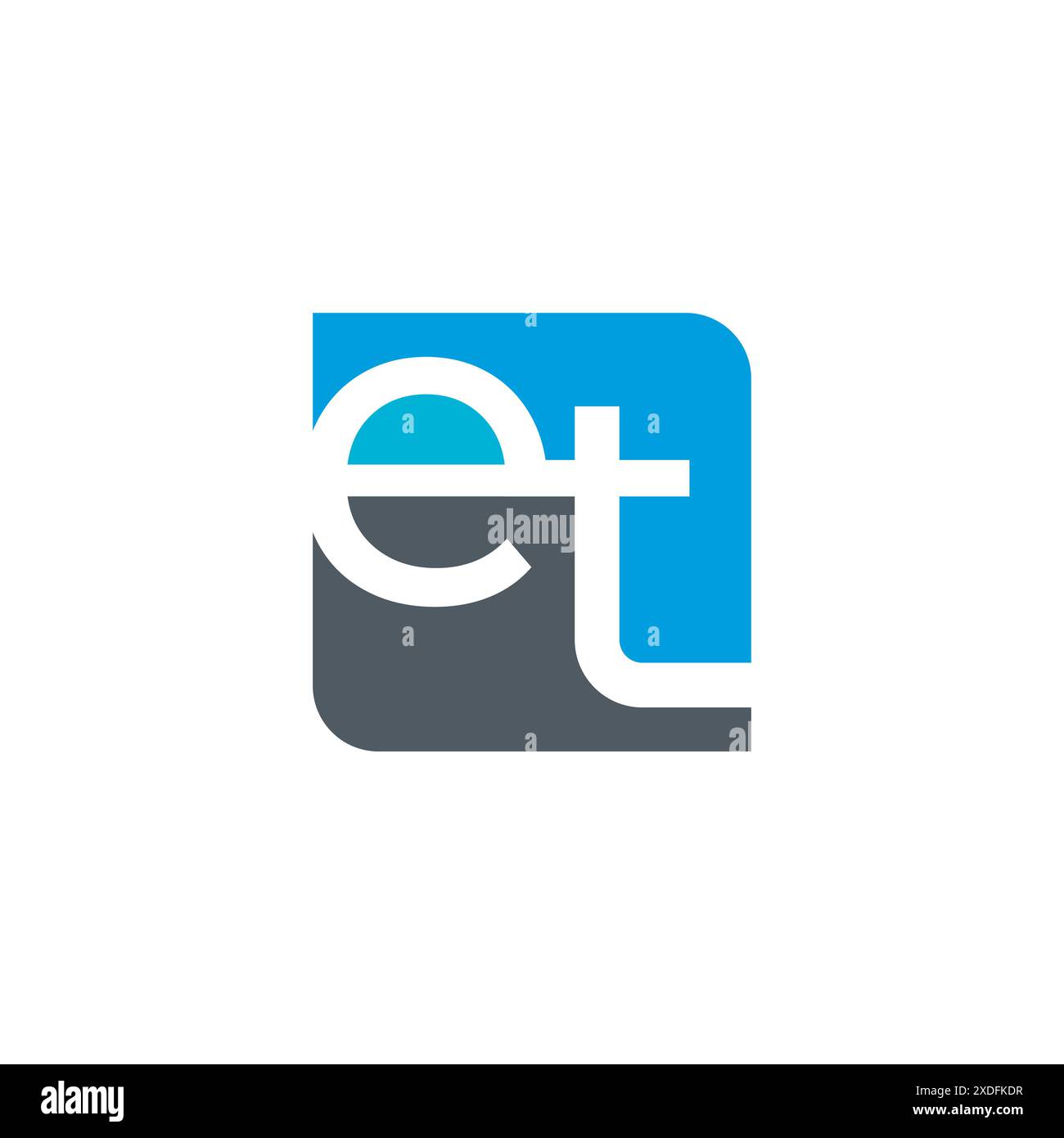 Modello vettoriale con logo e tecnologia ET Letter. Futuristico modello con logo Vector tech Illustrazione Vettoriale