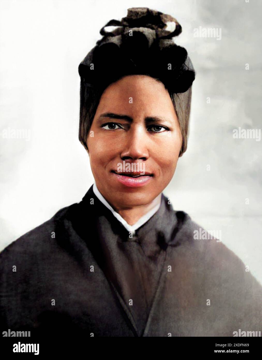 1910 c.c., ITALIA: Santa GIUSEPPINA BAKHITA (Josephine, 1869 - 1947 ). Era una religiosa sudanese naturalizzata italiana , appartenente alla Congregazione delle Figlie della Carità , fu proclamata Santa il 1° ottobre 2000 da Papa Giovanni Paolo II e la prima donna nera a ricevere tale onore in epoca moderna . Fotografo sconosciuto . COLORAZIONE DIGITALE . - STORIA - FOTO STORICHE - SANTA - SANTO - RELIGIONE CATTOLICA - ritratto - ritratto - afro-italiana - SUDAN - DARFUR - Figlie della Carità - suore - monache Canossiane - ORDINE CANOSSIANO - RELIGIOSA --- Archivio GBB Foto Stock