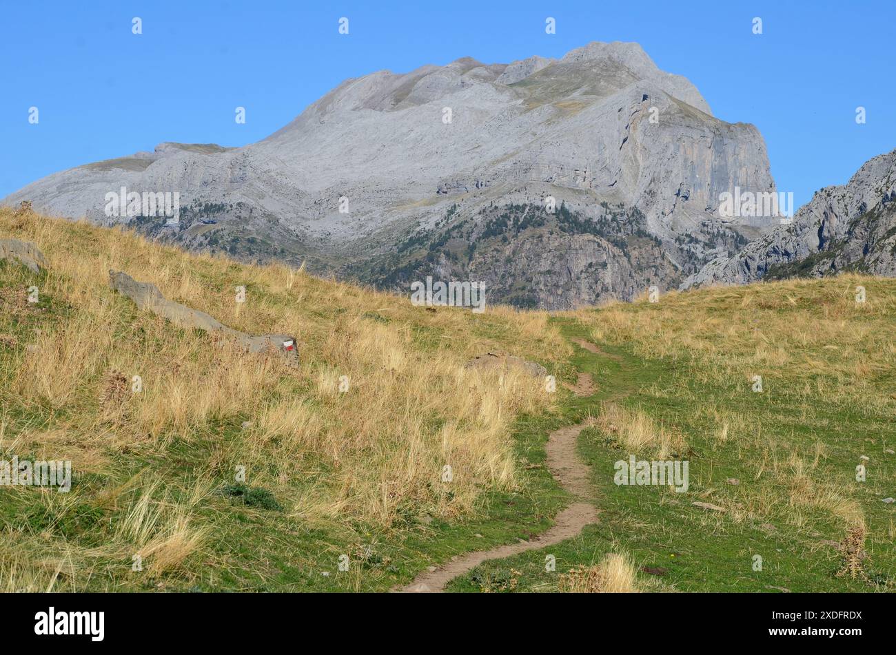 Parco naturale delle Valli occidentali (parque Natural de los Valles Occidentales) nei Pirenei centrali spagnoli Foto Stock