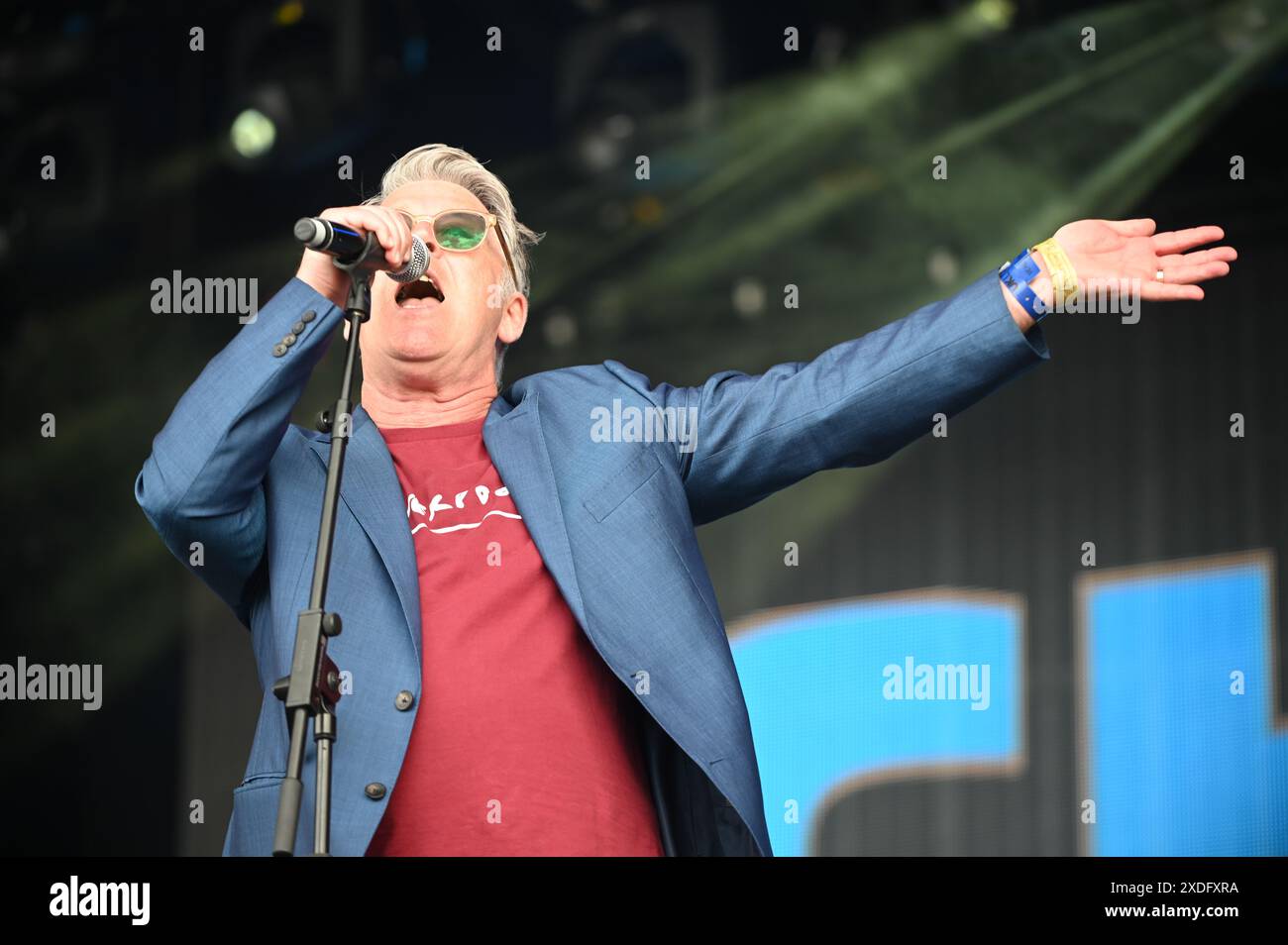 22 giugno 2024, Leeds, South Yorkshire, U. K: China Crisis Performing al Lets Rock Leeds 80s Festival 2024 ,Leeds, Regno Unito (Credit Image: © Robin Burns/ZUMA Press Wire) SOLO USO EDITORIALE! Non per USO commerciale! Foto Stock