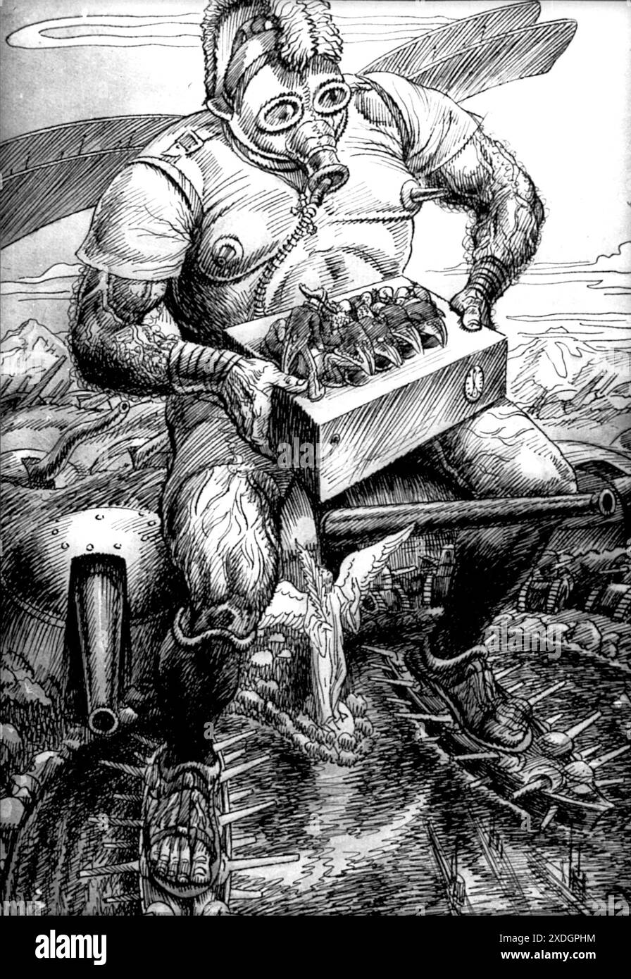 Hinko Smrekar - Angelo della Pace - dalla serie di disegni Mirror of the World Foto Stock