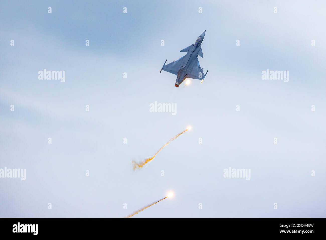 Il caccia Gripen dell'Aeronautica militare svedese Foto Stock