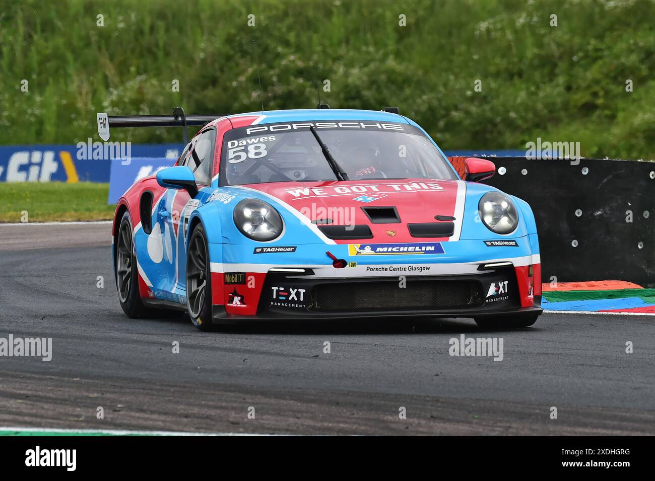 Henry Dawes, Century Motorsport, Porsche 911 GT3 Cup, Porsche Carrera Cup Gran Bretagna 2024, una singola serie di marchi con tutti i piloti che pilotano Porsche Foto Stock