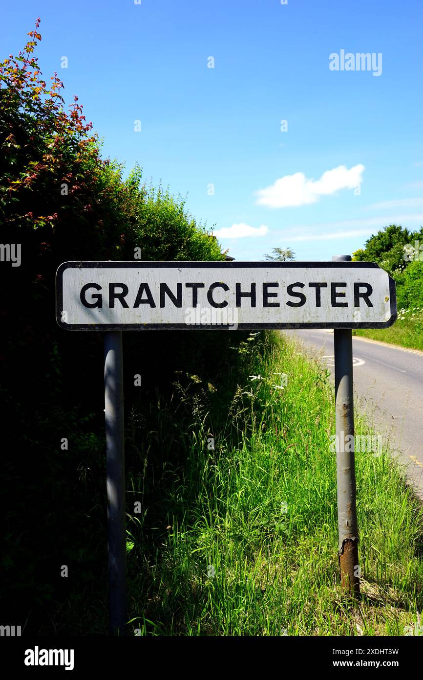 L'insegna del villaggio di Grantchester Foto Stock