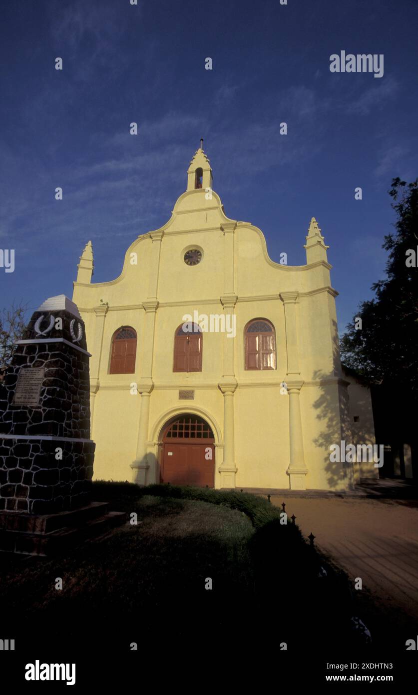 Chiesa di San Francesco nella città di Kochi o Cochin nella provincia del Kerala in India. India, Cochin, aprile 1998 Foto Stock
