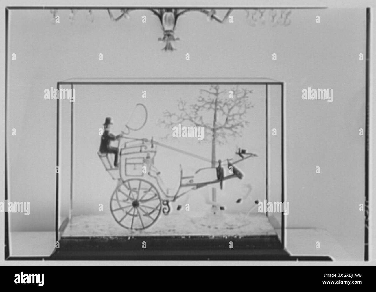 Signora H. Mercer Walker, residenza a El Vedado, Palm Beach, Florida. Dettaglio della cabina in vetro. Collezione Gottscho-Schleisner Foto Stock