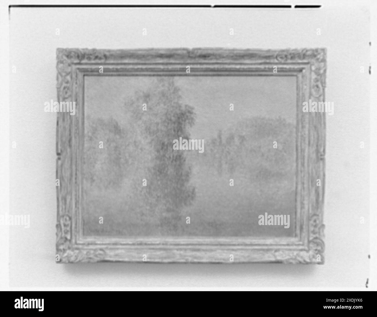 Il signor e la signora H.O. Frelinghuysen, residenza a far Hills, New Jersey. Monet in soggiorno. Collezione Gottscho-Schleisner Foto Stock