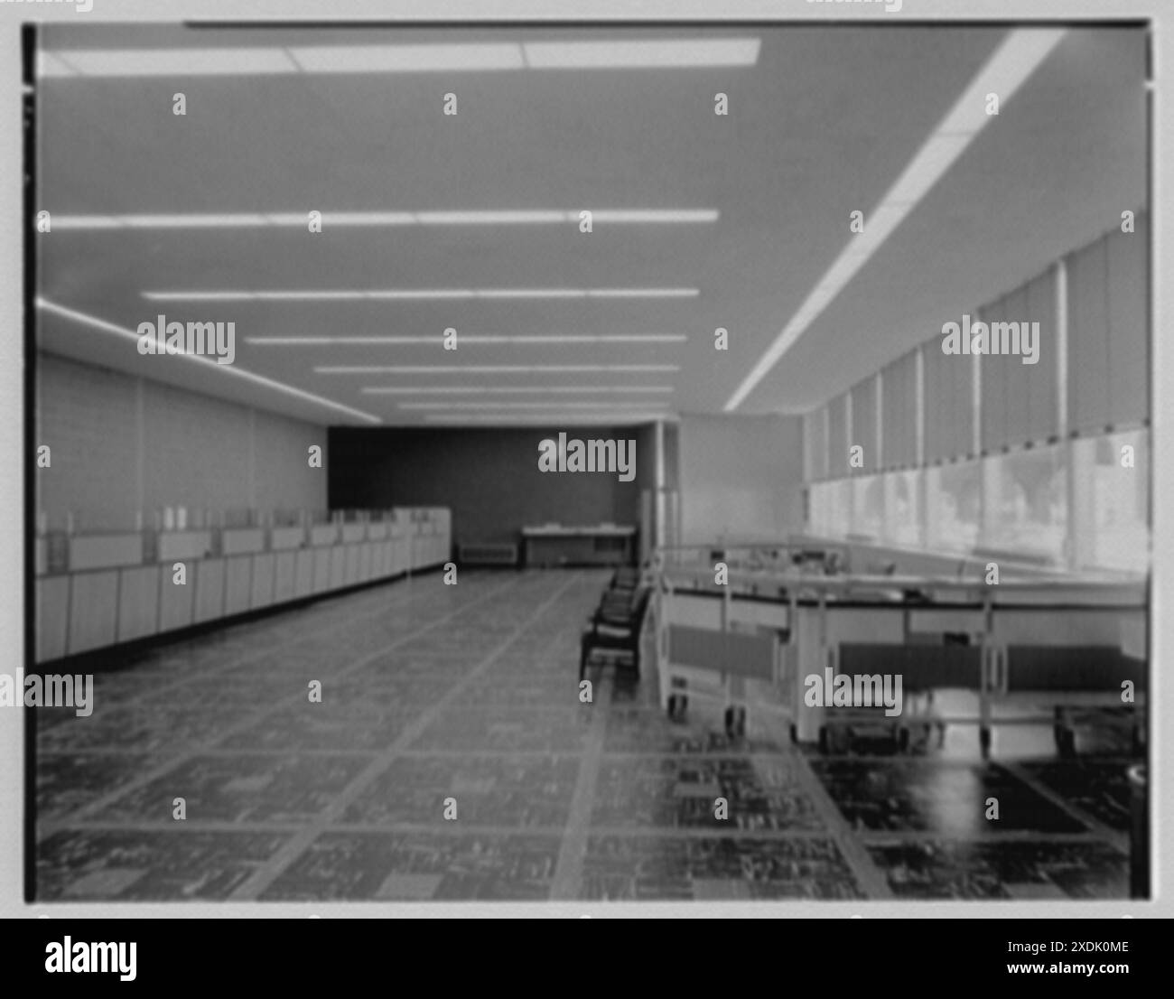 First National City Bank, Queens Blvd. Interno I. Gottscho-Schleisner Collection Foto Stock