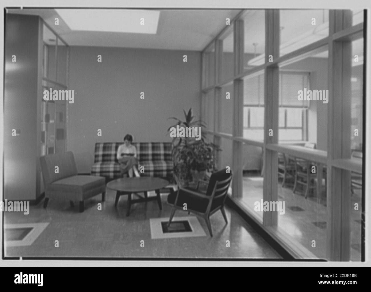 Goucher College, Towson, Maryland. Interno biblioteca V. Gottscho-Schleisner Collection Foto Stock