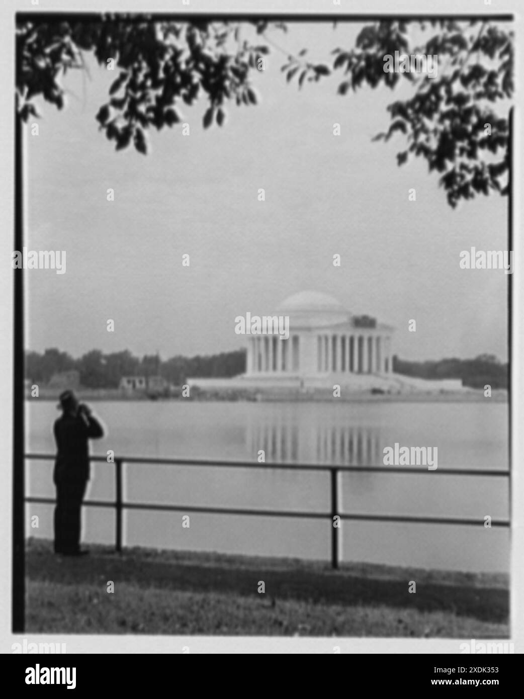 Jefferson Memorial, Washington, D.C. Vista mattutina con il signor Allen I. Gottscho-Schleisner Collection Foto Stock