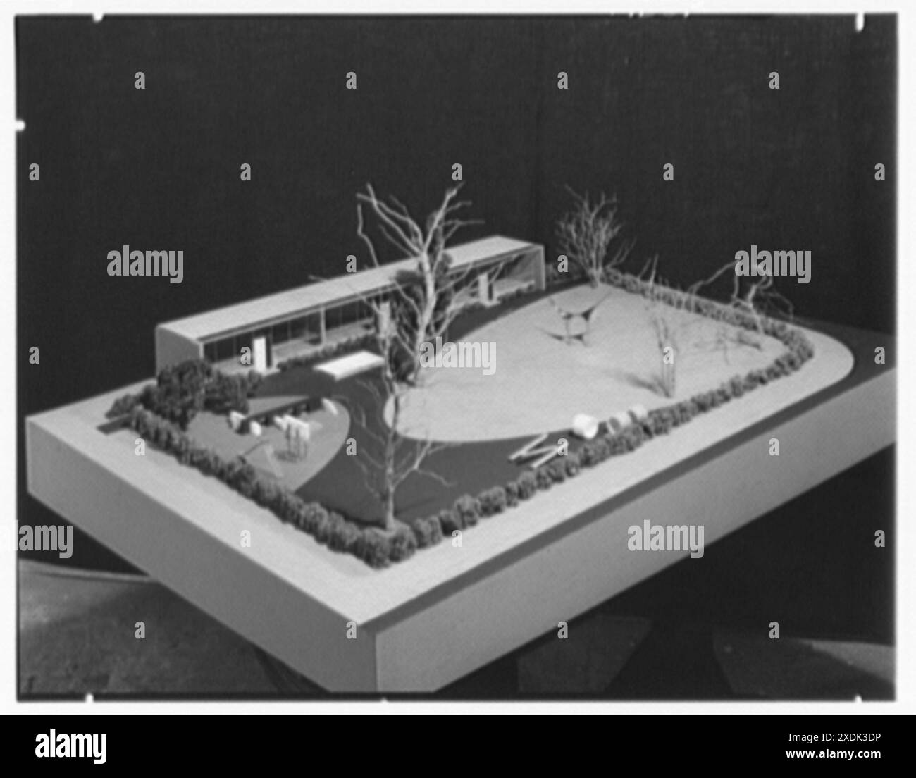 Modello della Cherry Lane School, Carle PL., Long Island. II. Collezione Gottscho-Schleisner Foto Stock