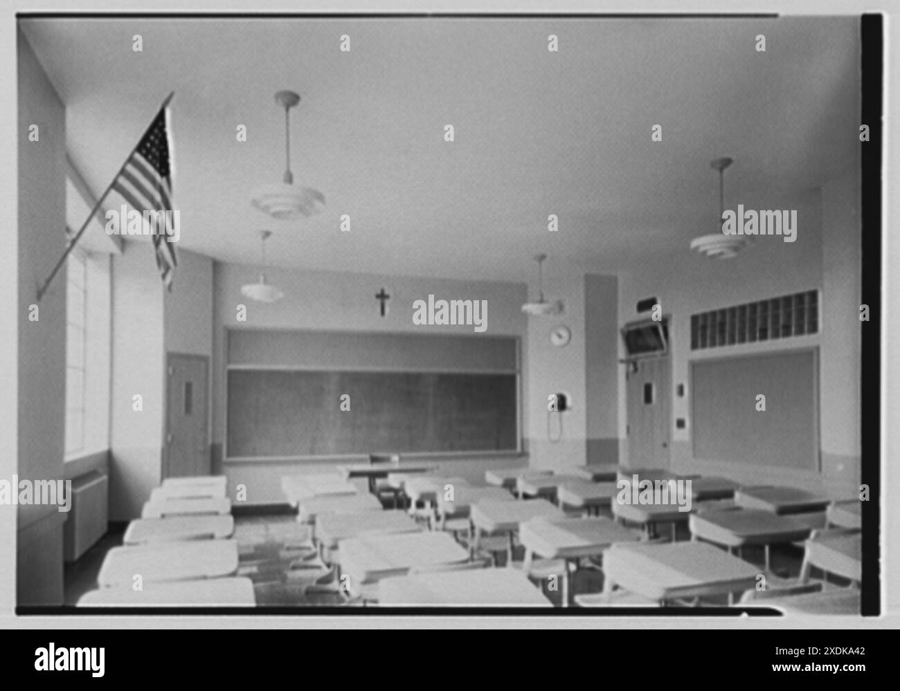 Arcivescovo Stephanic High School. Classe. Collezione Gottscho-Schleisner Foto Stock