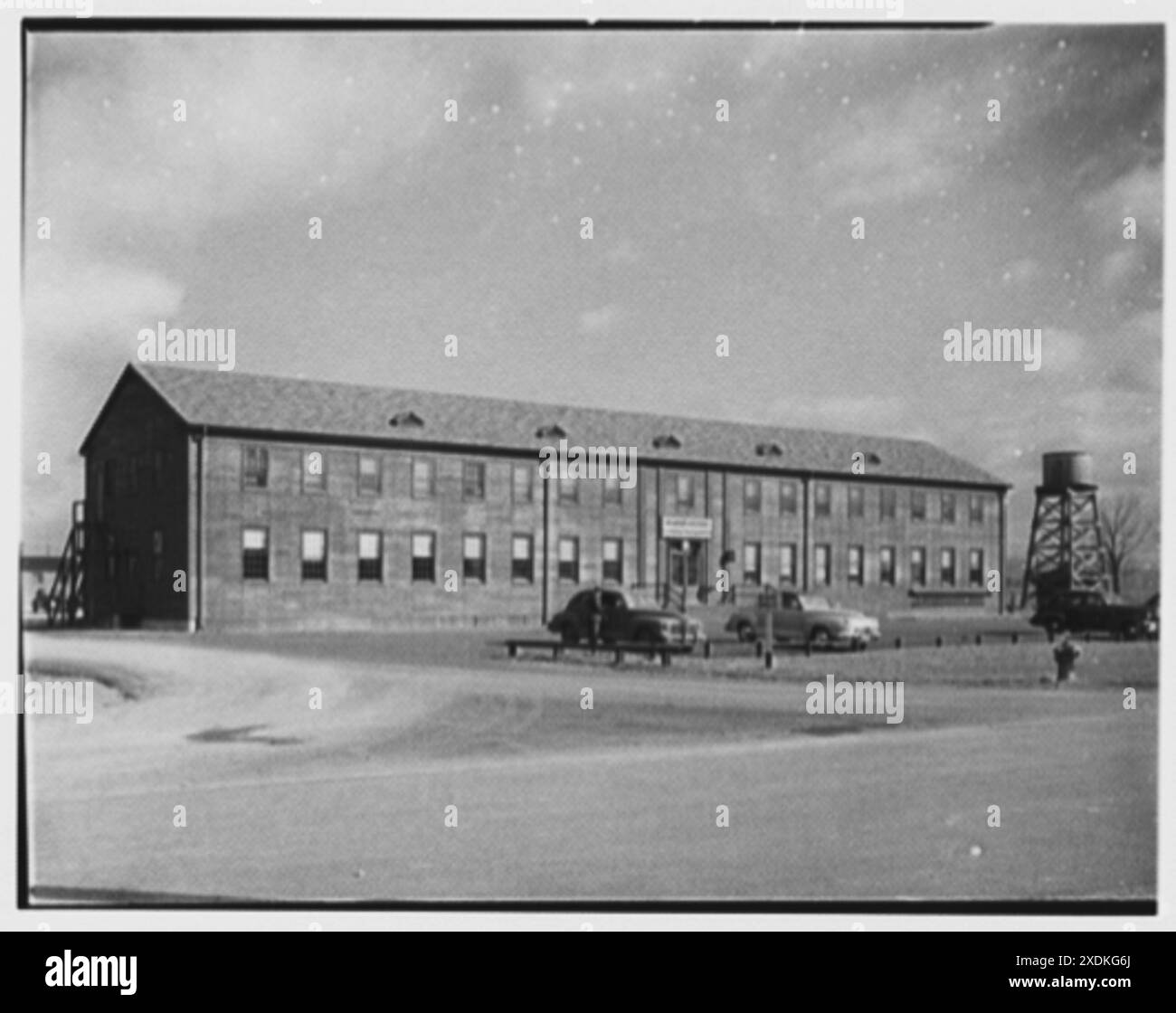 Elmira Holding e punto di rispedizione, Elmira, New York. Edificio amministrativo. Collezione Gottscho-Schleisner Foto Stock