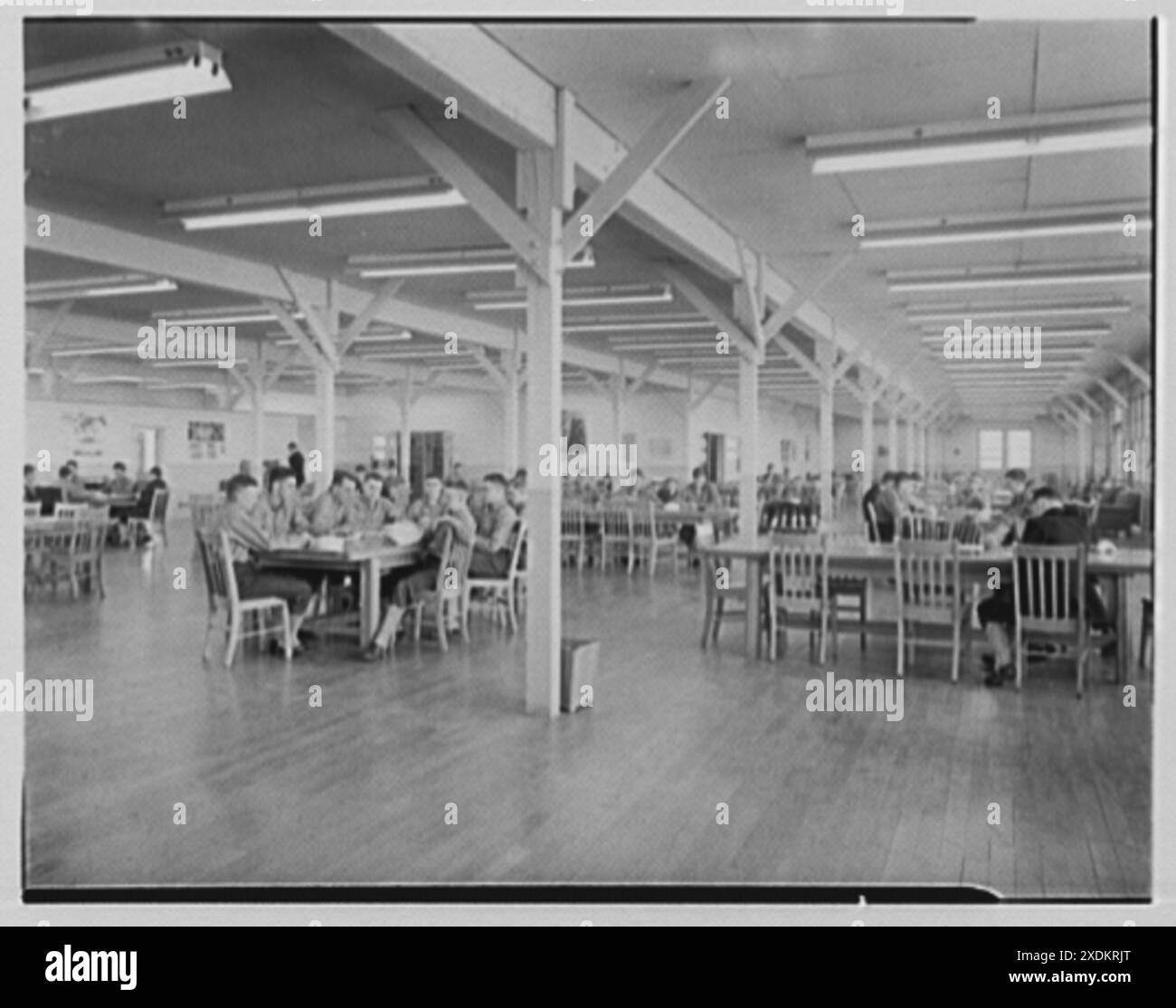 Stazione di addestramento navale di Bainbridge. Biblioteca di servizio della nave. Collezione Gottscho-Schleisner Foto Stock