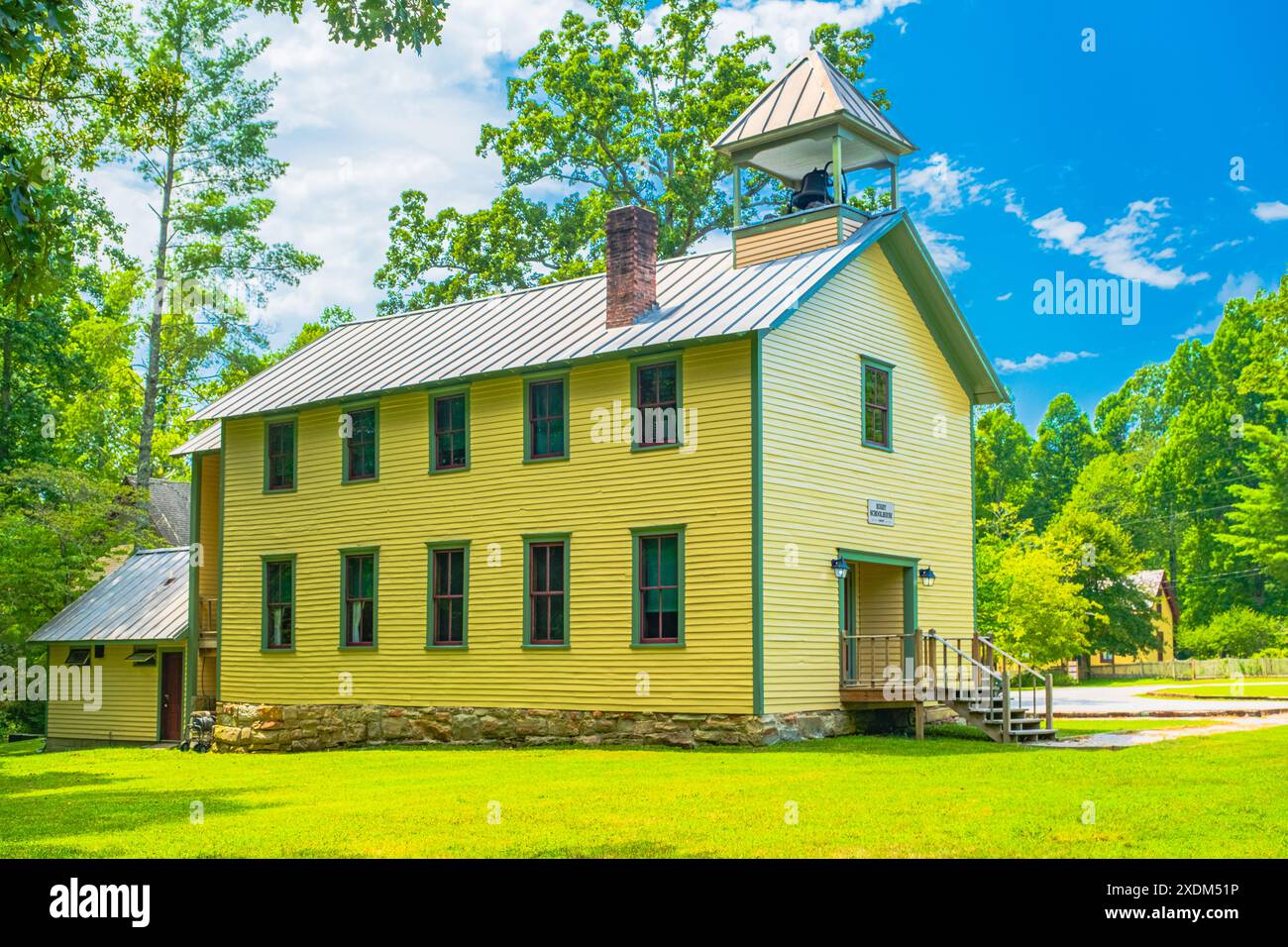 Rugby, Tennessee, USA - 29 luglio 2023: Rugby Schoolhouse fu costruita nel 1880 e ricostruita nel 1907. Foto Stock